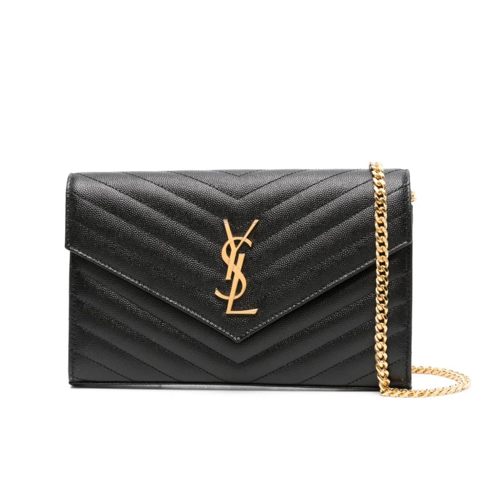 Saint Laurent Cassandre logo-plaque clutch bag Certificate of Authenticity - Picture 1 of 13